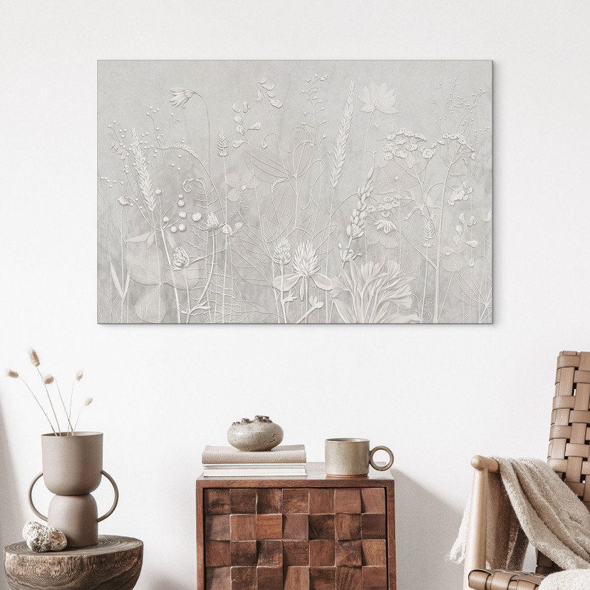 Wanddecoratie in wit in modern ontwerp - Ms Tiff - Alu-Dibond