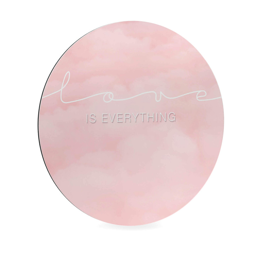Wandcirkel Alu-Dibond Love is Everything