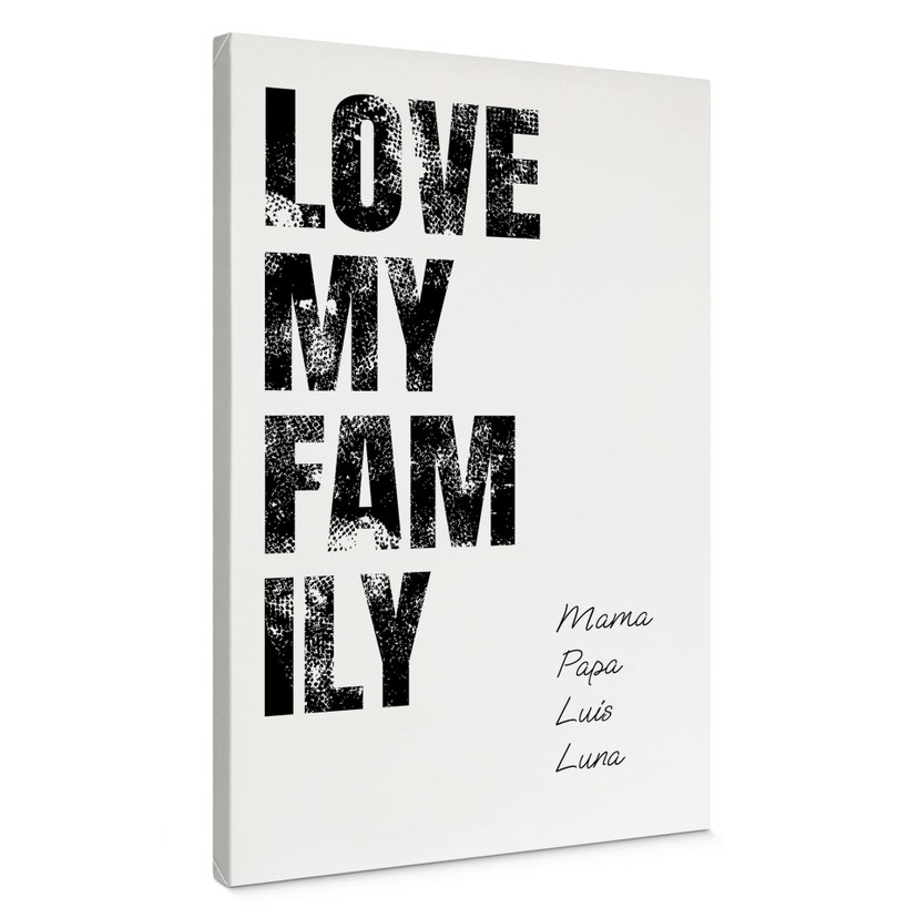 Personligt Canvasbillede Love my Family