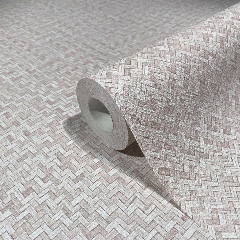 grafisk tapet, non-woven tapet Flora pink