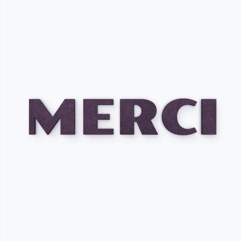 MDF bogstaver - Merci