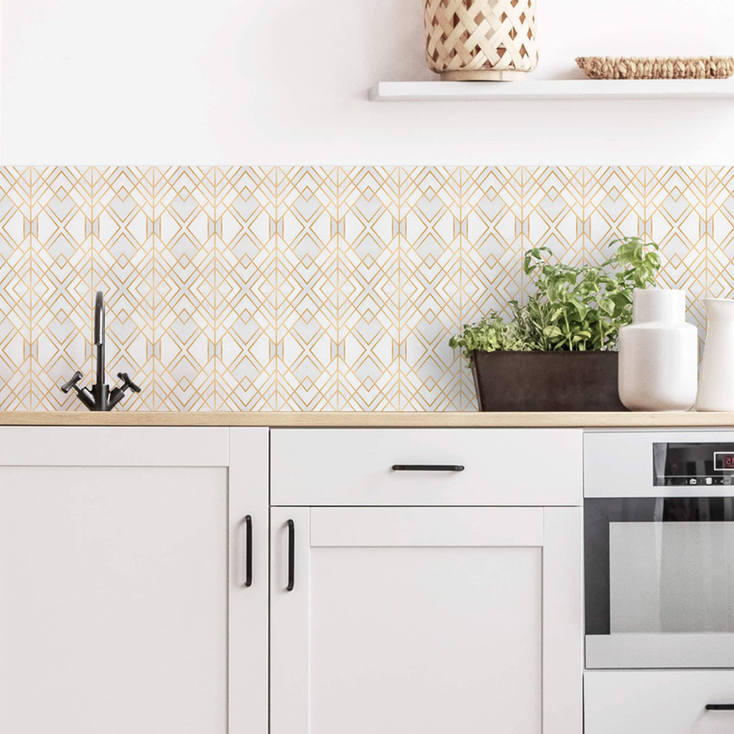 Rivestimento cucina Fredriksson - Geometrie oro