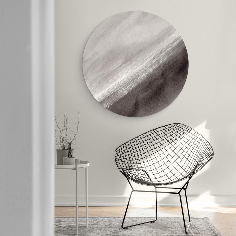 Tableau sur alu Dibond Nouveauprints - Cristal de roche - Rond