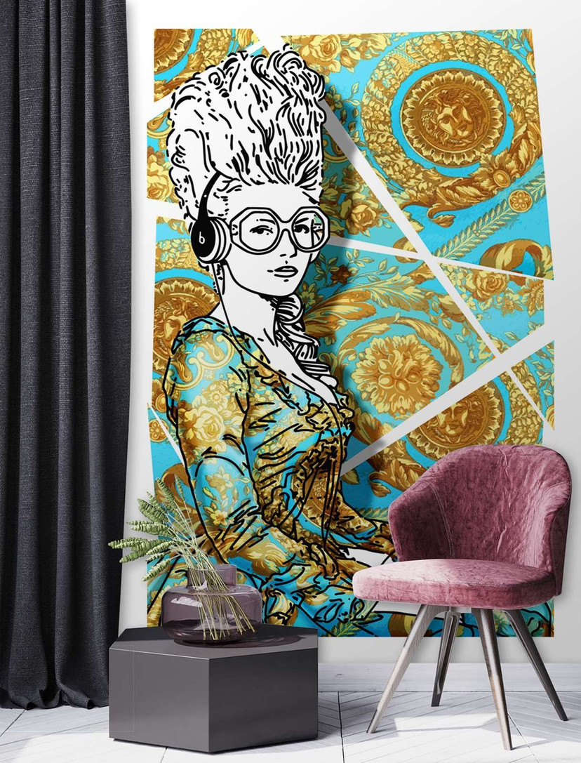 Fototapete, Moderne Dame abstrakt