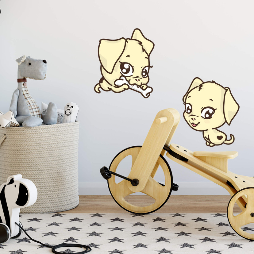 Muursticker Cute Puppy