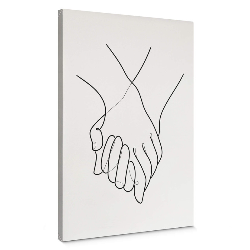 Obraz na płótnie 1X Studio - Line Art Hand in Hand