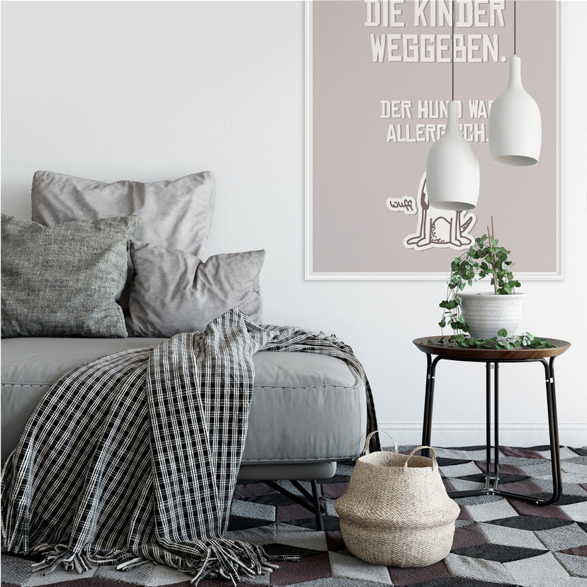 Wallprint Wir mussten die Kinder weggeben - Hund
