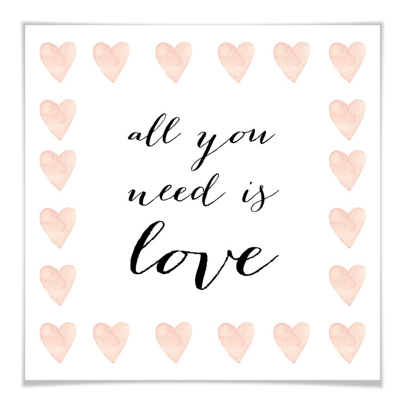 Poster Confetti & Cream - All you need is love