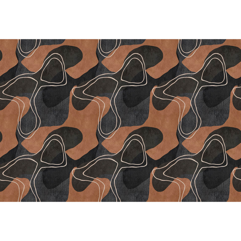 Fotomural Paredes de Patel 3 Terra 1 marrón, gris, negro, beige