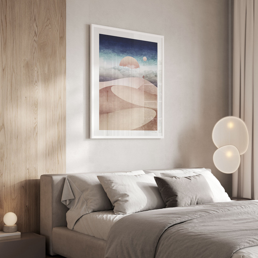 Poster Paysage Désertique au Coucher du Soleil - Tunaboylu
