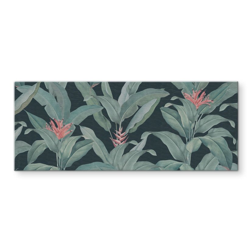 Crédence Urban Jungle Feuilles tropicales Vertes - Bloomery Decor - Panorama