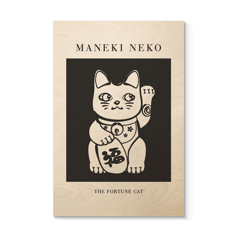 Billede af træ Maneki Neko - Den heldige kat - KsanaKalpa