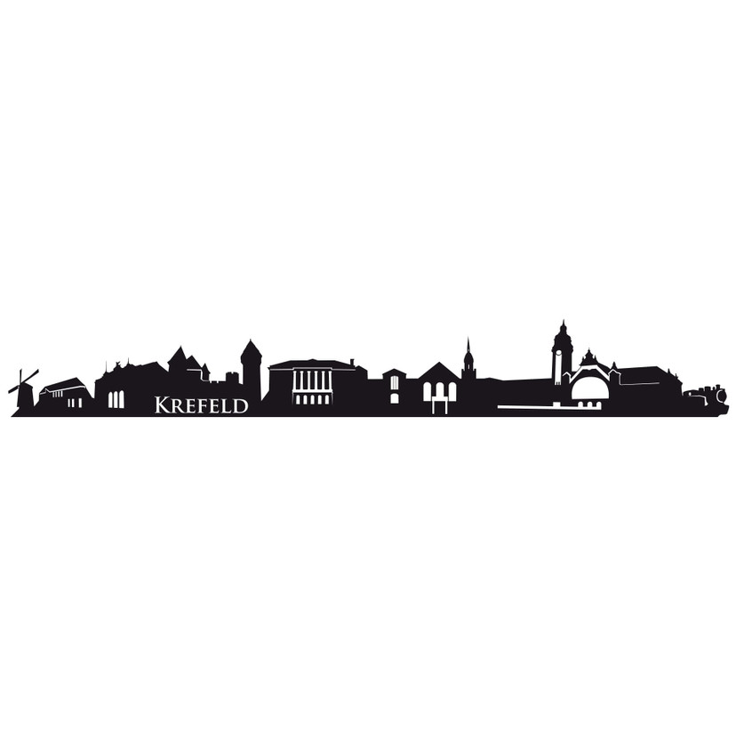 Wandtattoo Krefeld Skyline