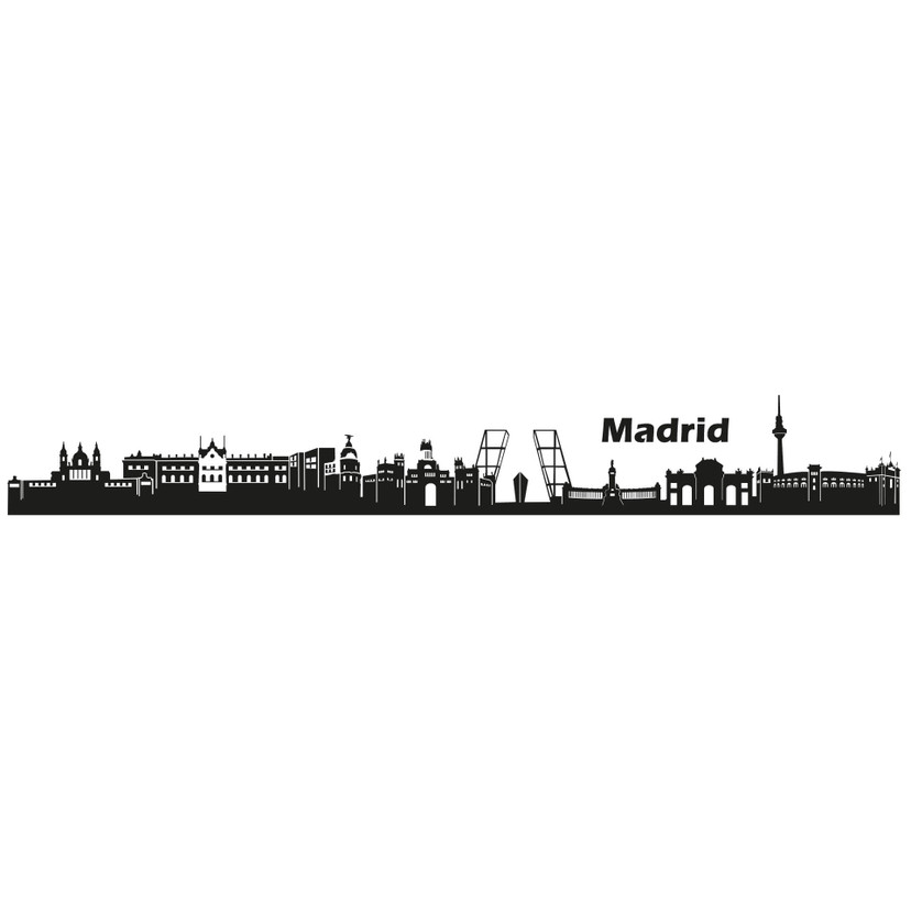 Wallsticker Madrid Skyline