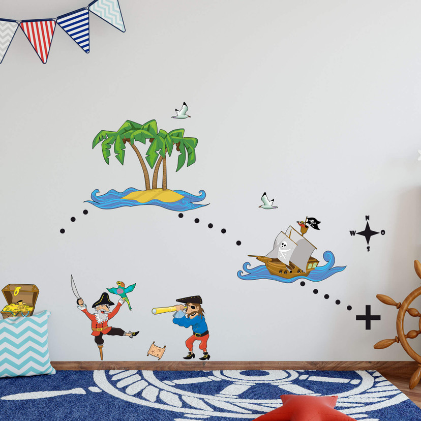 Wallsticker Pirat Sæt