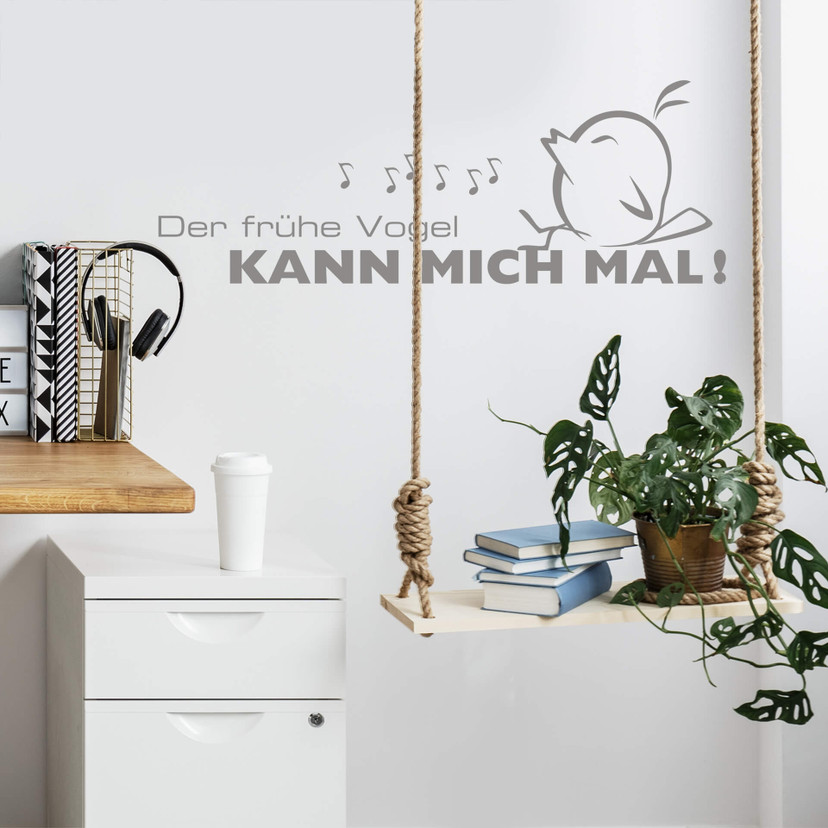 Wandtattoo Der frühe Vogel kann mich mal 3