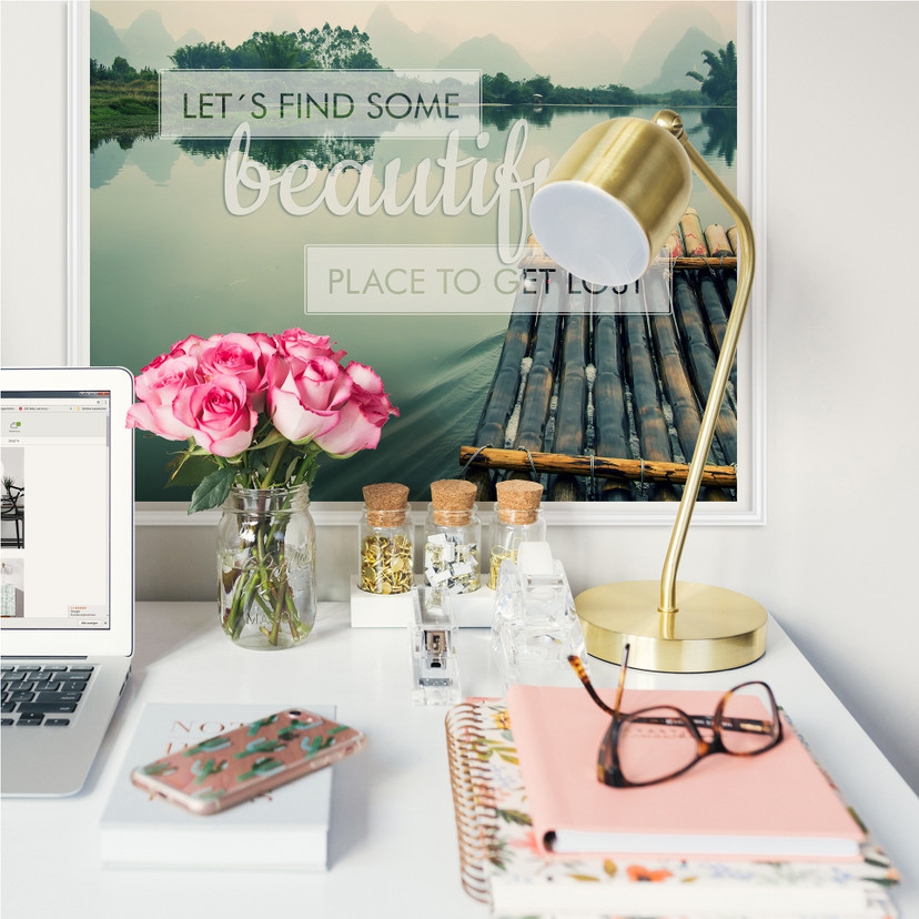 Wallprint W - Let`s find some beautiful Place - quadratisch