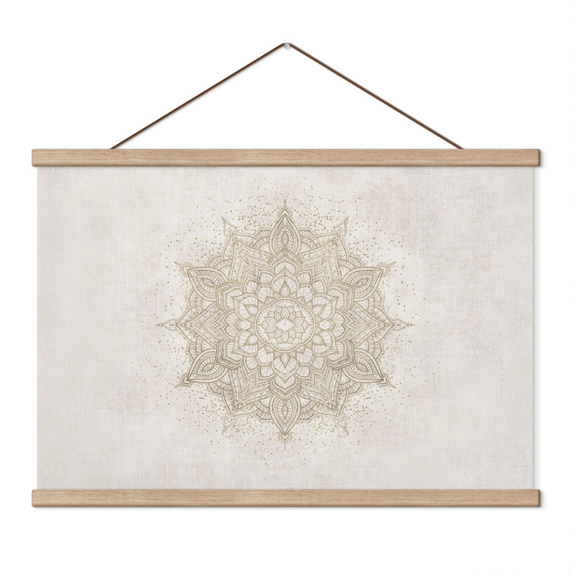 Obraz tkaniny Boho ornament w stylu lnianym - Bloomery Decor