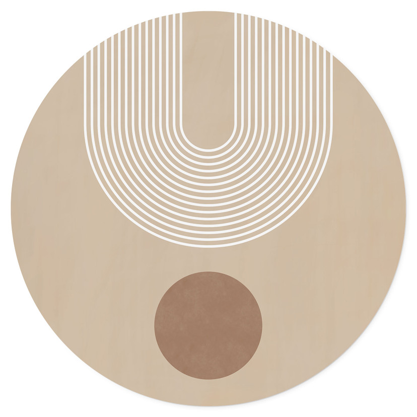Wallsticker Abstrakt geometri i balance - Ristova - Rund