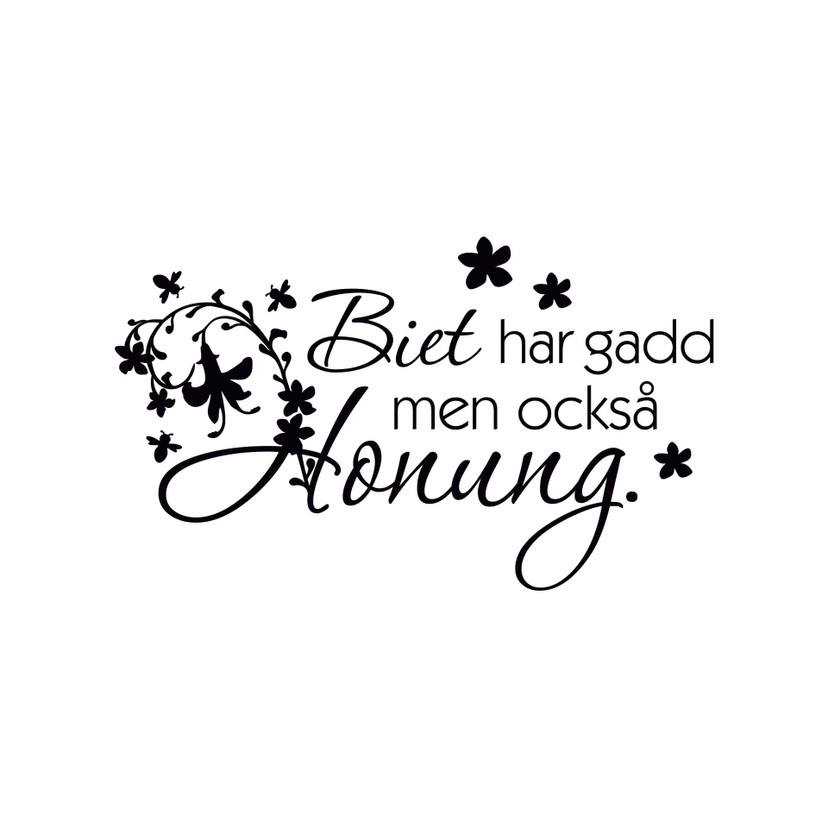 Wallsticker Biet har gadd men också honung