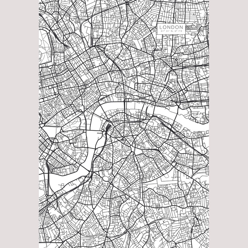 Fototapet - Kort over London