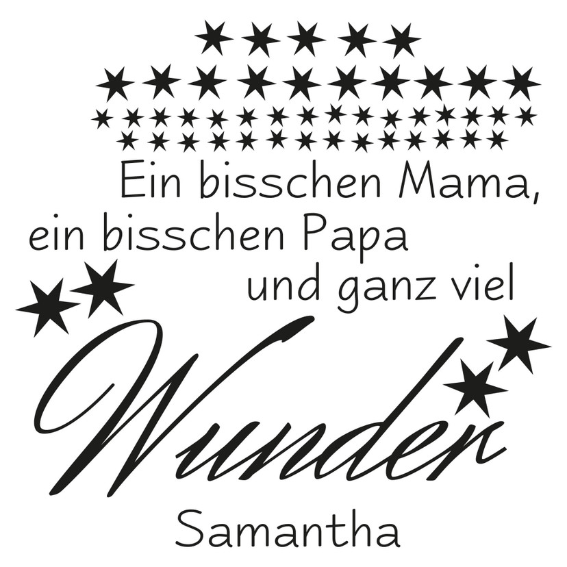 Wandtattoo + Name Ein bisschen Mama...