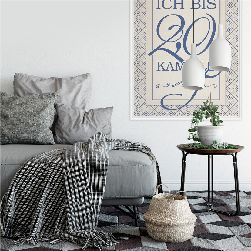 Wallprint Heute sauf ich bis 2,0 Kamille
