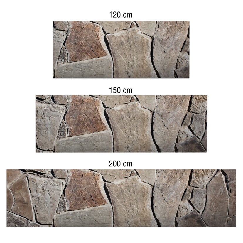 Küchenrückwand - Alu-Dibond-Silber - Mediterrane Mauer