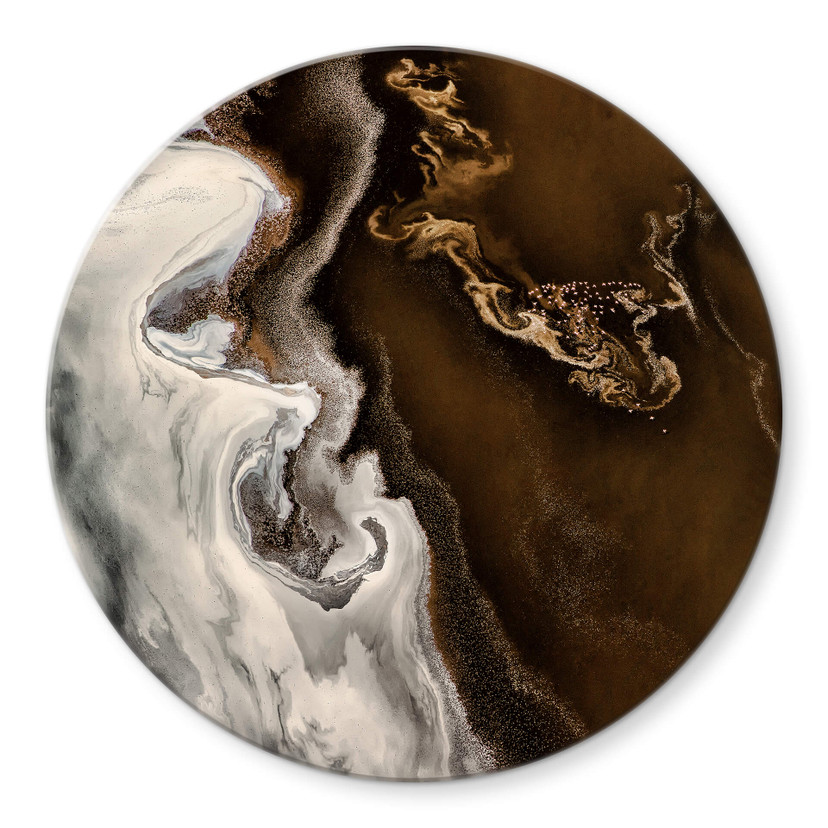 Tableau sur verre Chang - Fusion - Rond