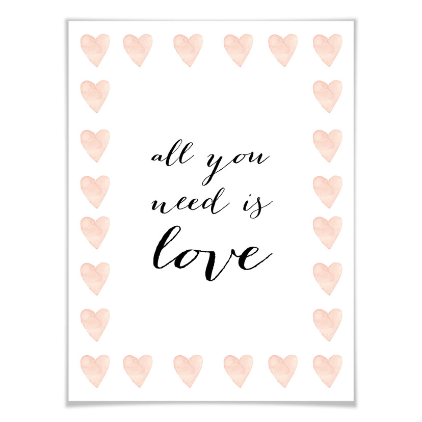 Plakat Confetti & Cream - All you need is love