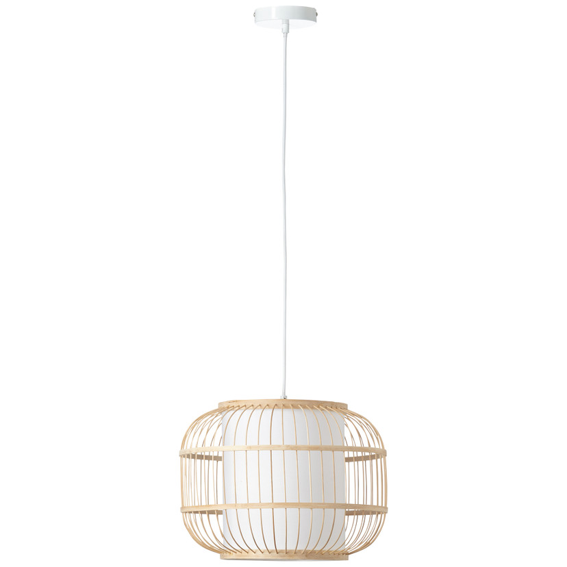 Pendelleuchte Charlie, braun, 150 x 40 cm, Bambus Pendellampe