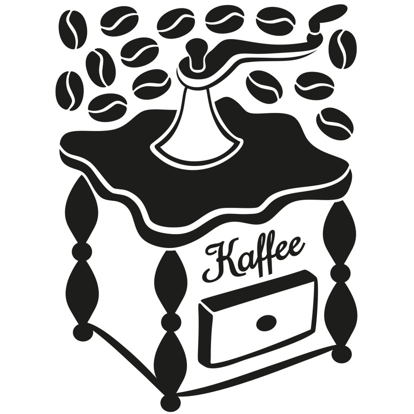 Wandtattoo Kaffeemühle