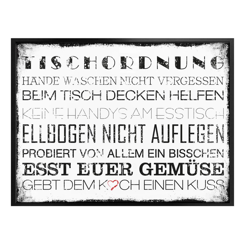 Poster Tischordnung