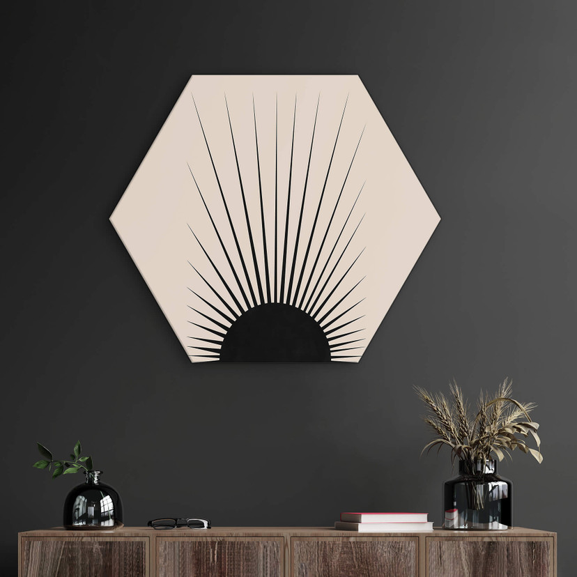 Hexagone - alu-Dibond Orara Studio - Soleil minimaliste