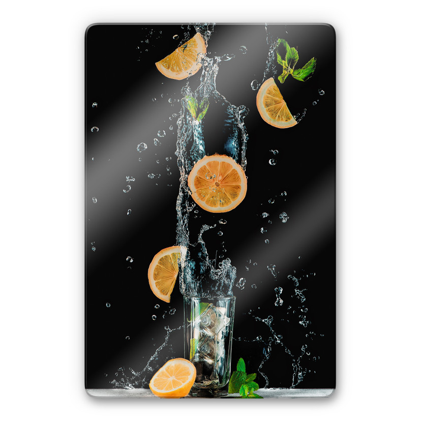Glasschilderij Belenko - Splashing Lemonade