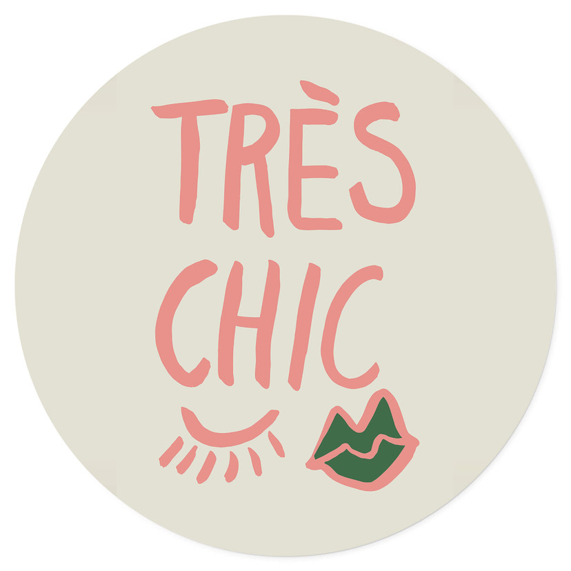 Naklejka na ścianę - 1X Studio - Très chic - okrągła