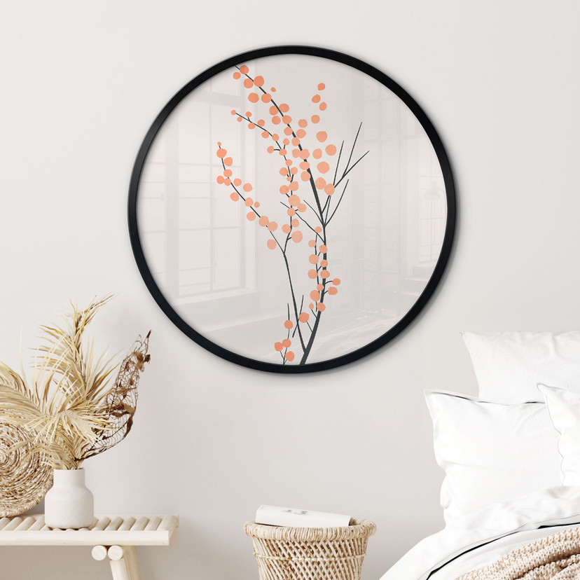 Poster Fleurs de cerisier couleur pêche - Kubistika