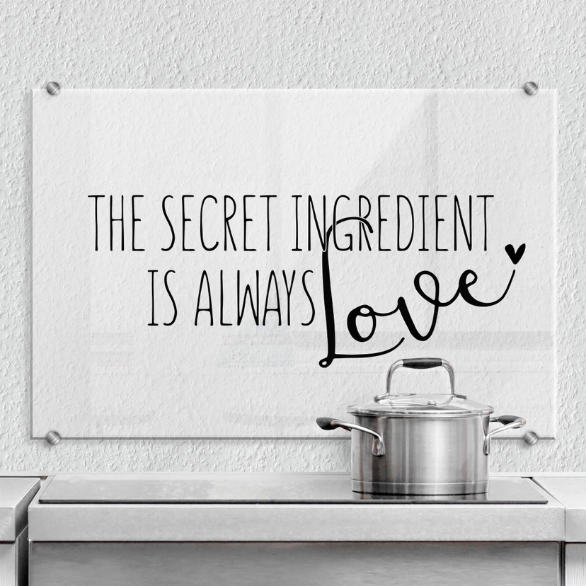 Stænkplade - The secret ingredient is always love
