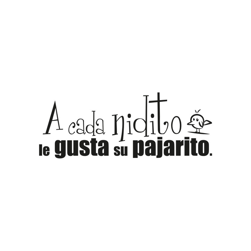 Wallsticker A cada nidito le gusta su pajarito.