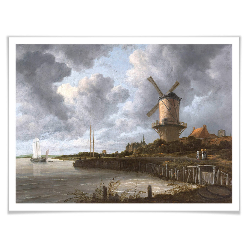 Plakat van Ruisdael - Wiatrak w Wijk koło Duurstede