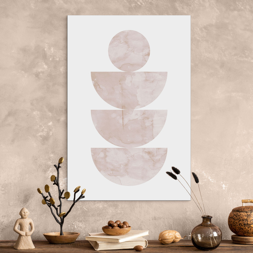 Fototapet Geometrisk balance - Abstrakt komposition - Costa – print på aluminium (Alu-Dibond)