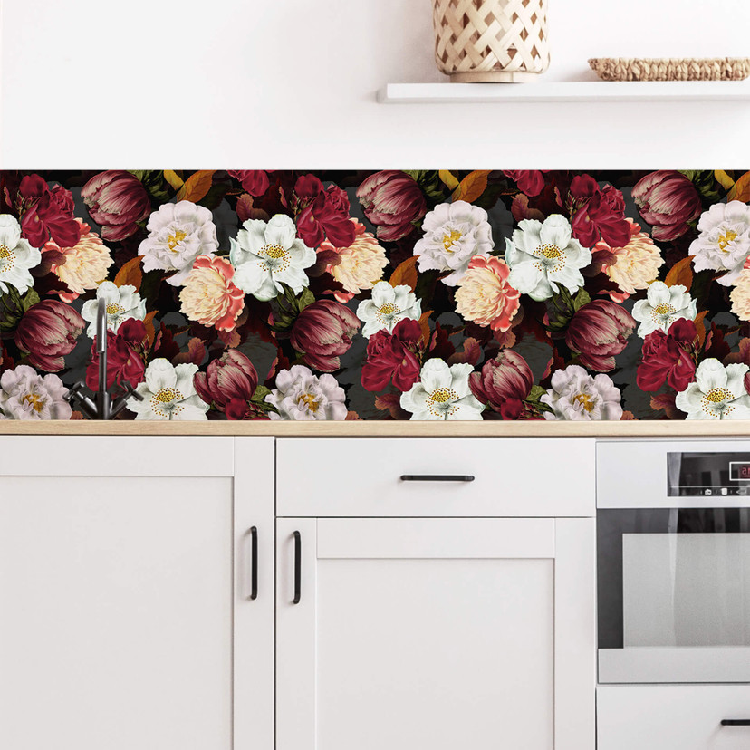 Køkkenbagvæg UN Designs - Blomsterarrangement