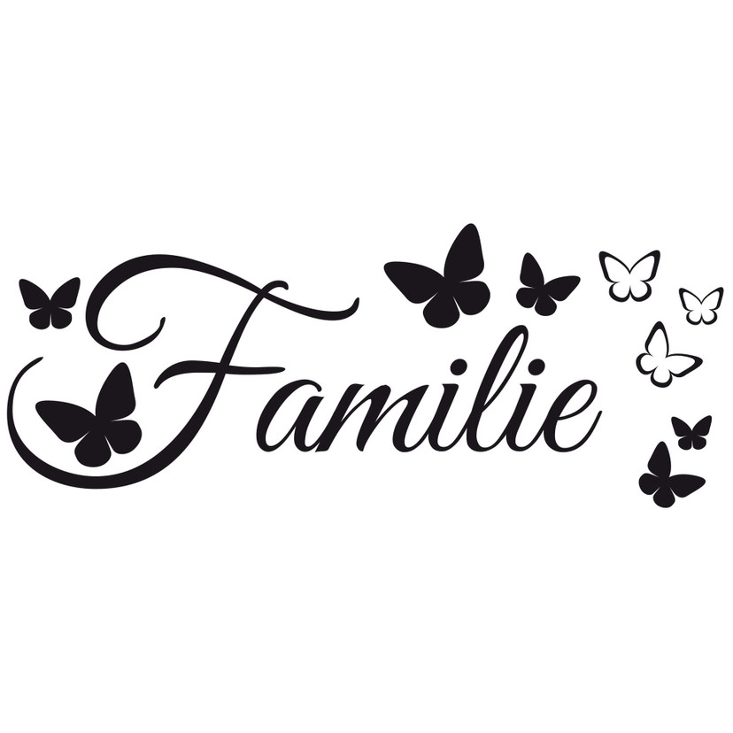 Muursticker Familie met fotolijstjes