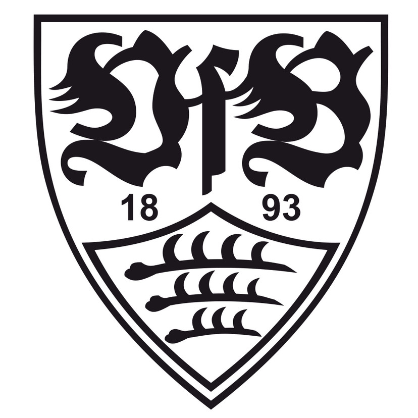 Wandtattoo VfB Stuttgart Logo einfarbig