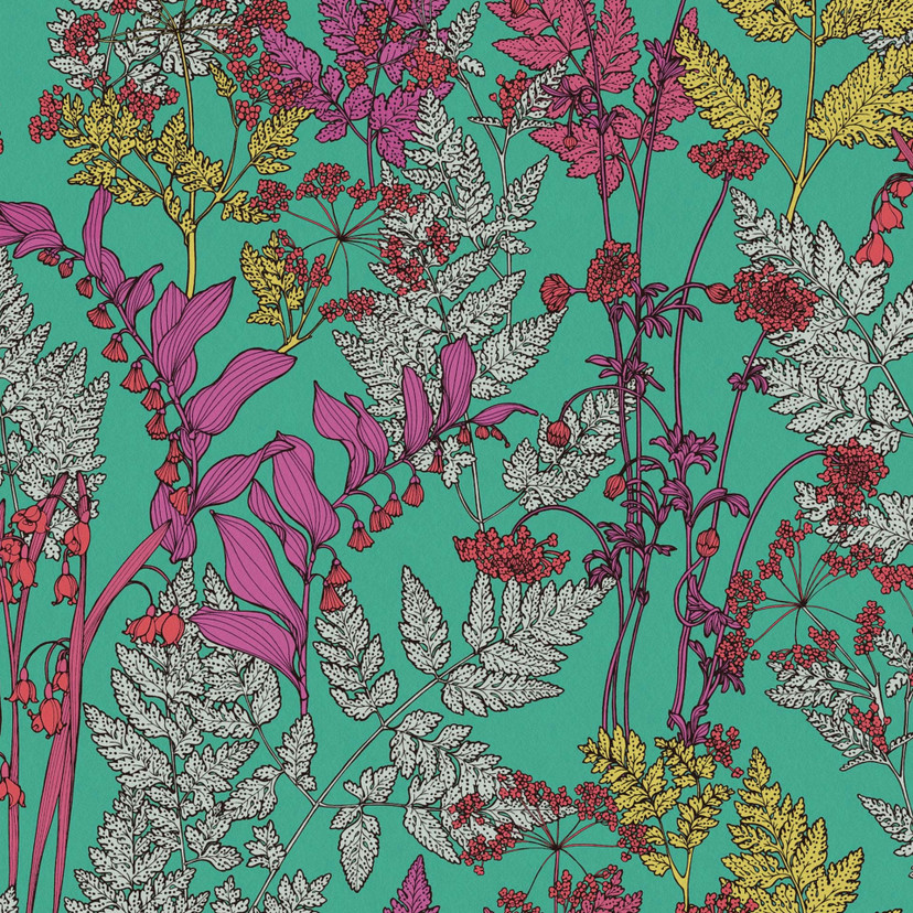 Architects Paper Floral Impression - Papier peint intissé fleuris, vert