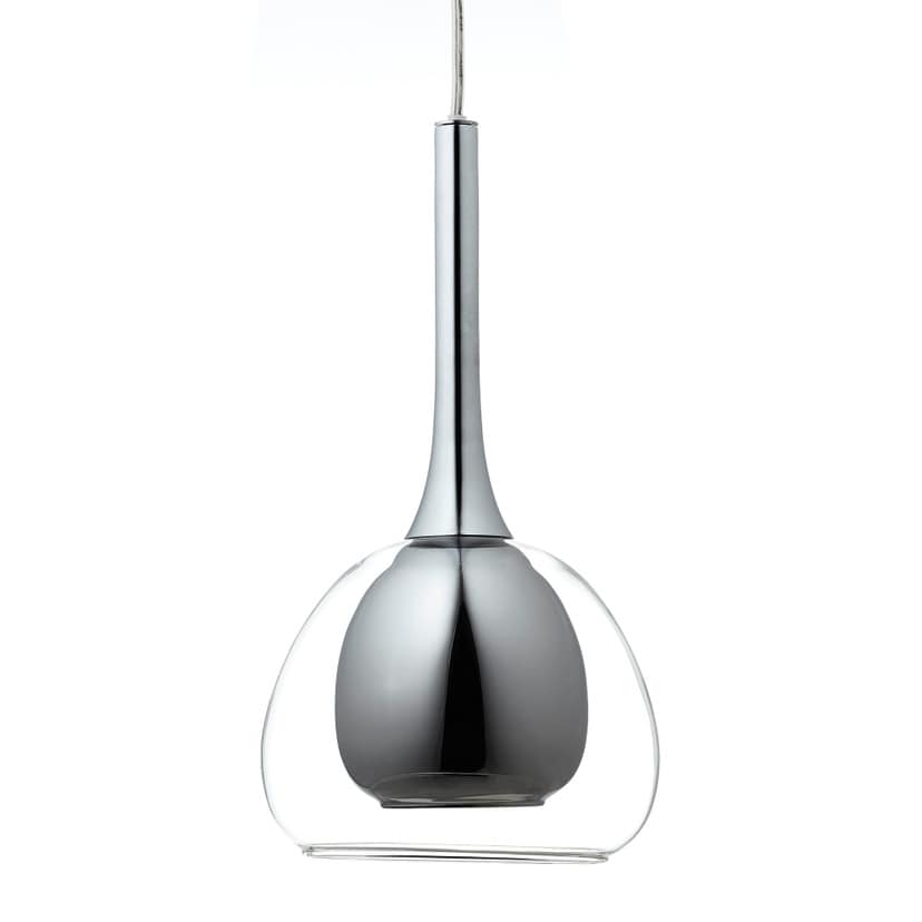 Pendelleuchte Iris, metallic, 120 x 66 cm, Glas Pendelleuchte, dimmbar