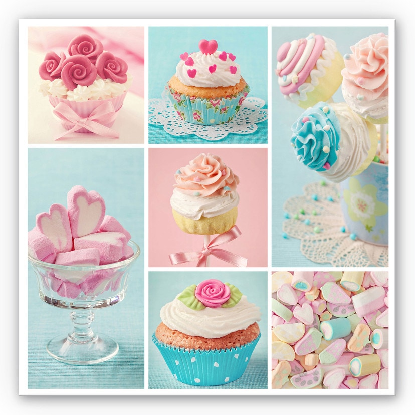 Tableau Forex - Cupcake collage - carré