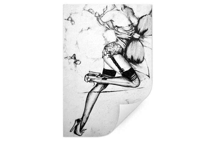 Muurprints - Verleidelijke Pin-up