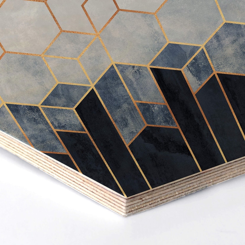Hexagon - Holz Birke-Furnier Fredriksson - Hexagon
