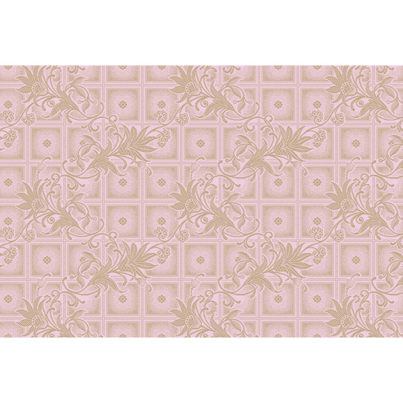 Papier peint photo de style baroque avec ornements en vieux rose - papier peint intissé
